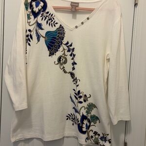 Chico’s , three quarter sleeve top